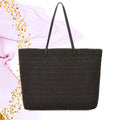 Authentic FENDI Dark Brown Black Zucchino Canvas Tote Shoulder Bag